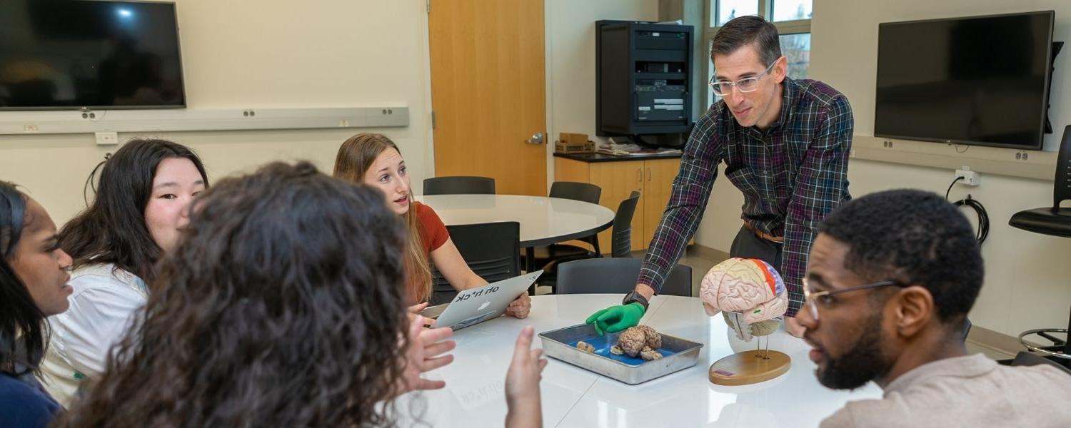 Dr. Phillip Baker teaching psychology students.